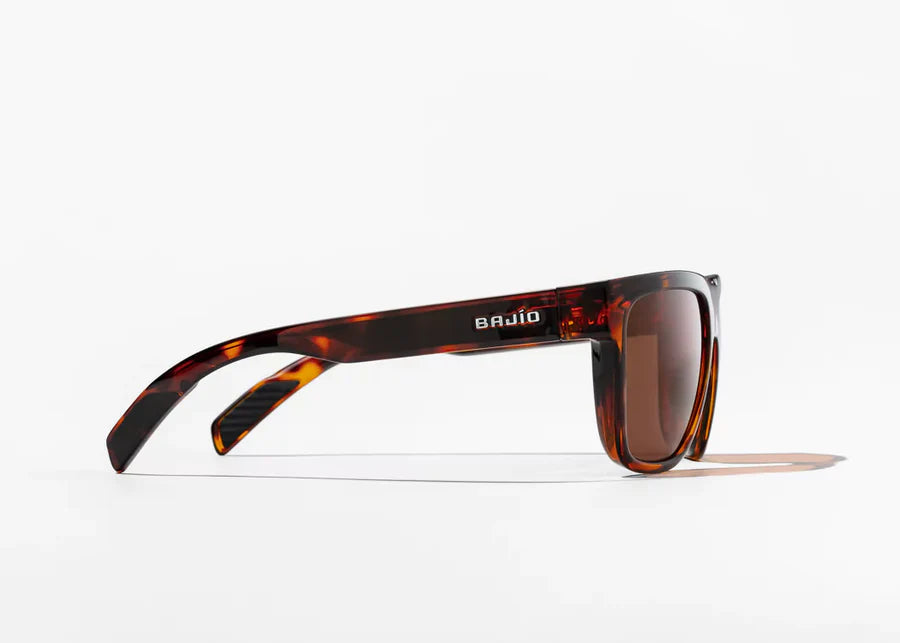 Bajio Sunglasses Caballo Brown Tortoise Gloss Copper Polycarbonate Lens