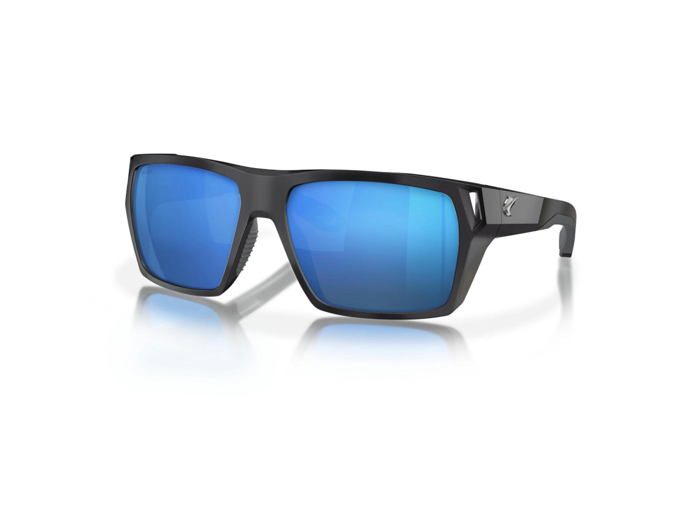 Fin-Nor Browns Bay Matte Black Blue Mirror Polycarbonate Lens