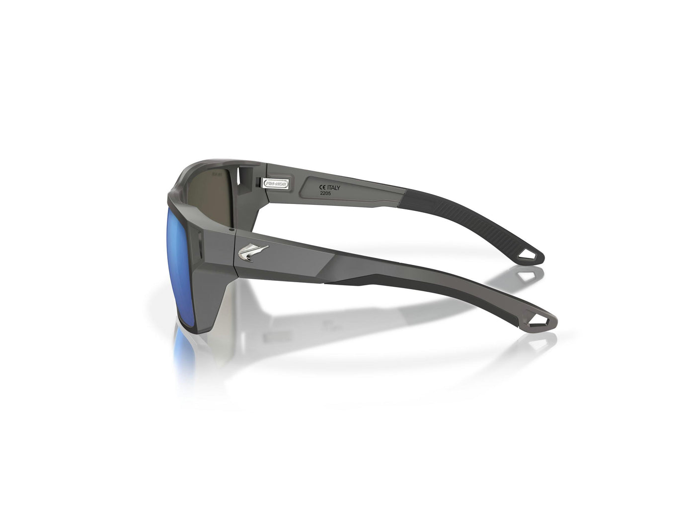 Fin-Nor Browns Bay Matte Dark Grey Blue Mirror Glass Lens