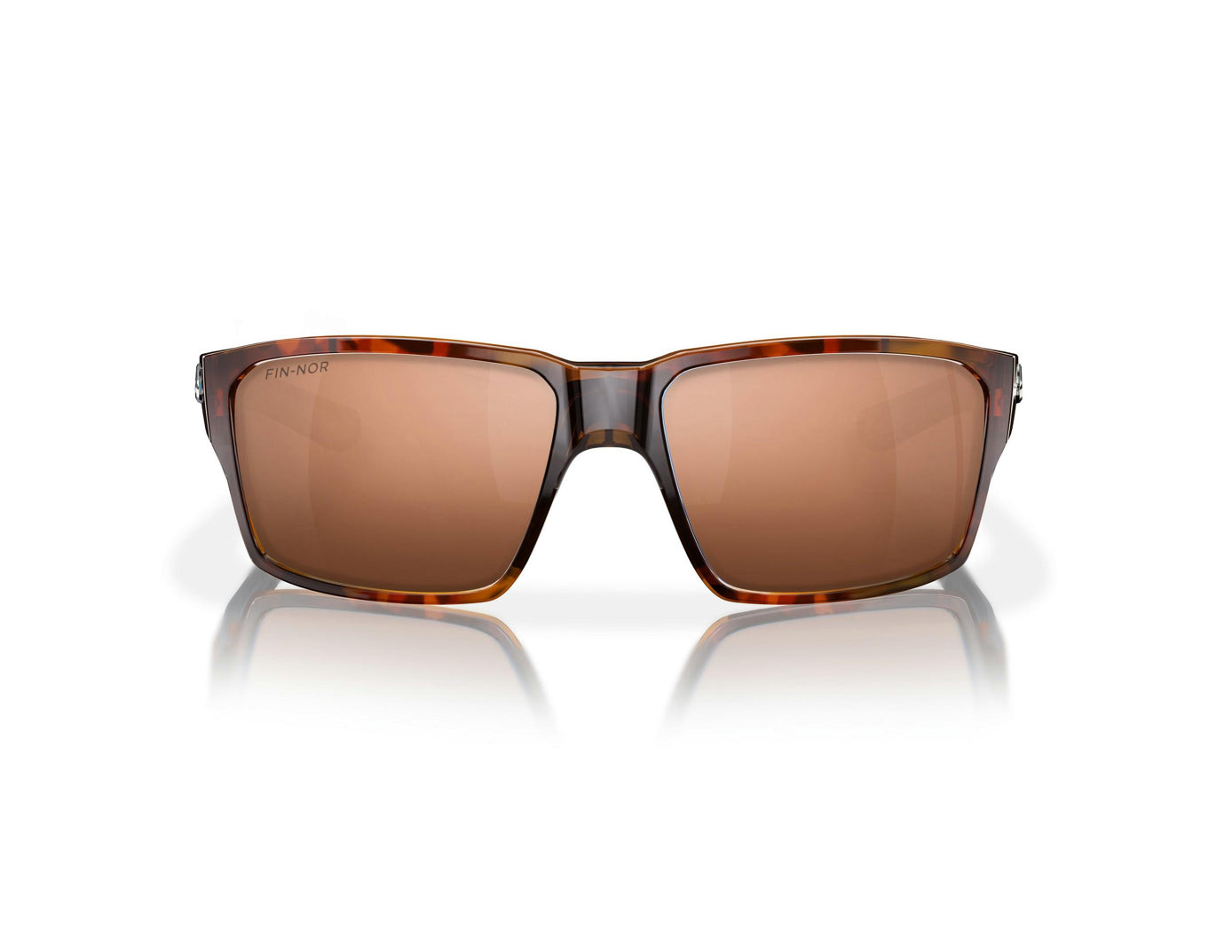 Fin-Nor Sunglasses Flybridge Matte Sienna Tortoise Copper Polycarbonate Lens
