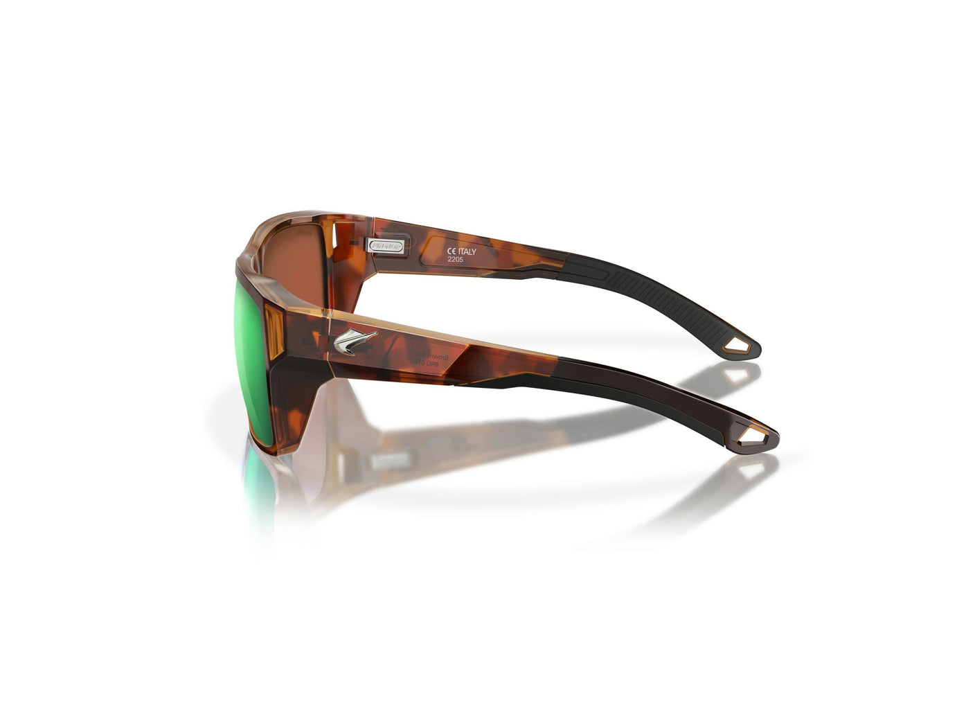 Fin-Nor Browns Bay Matte Sienna Tortoise Green Mirror Glass Lens