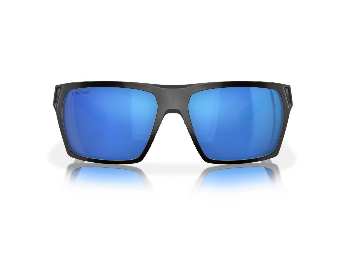 Fin-Nor Browns Bay Matte Black Blue Mirror Polycarbonate Lens