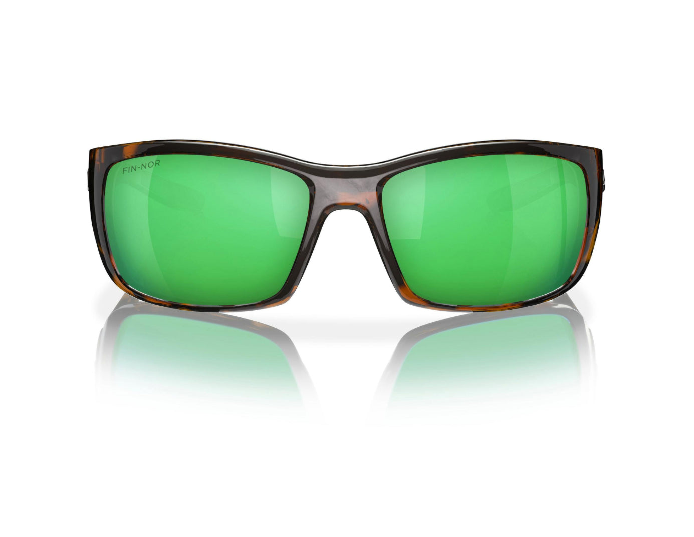 Fin-Nor Dredge Shiny Java Tortoise Green Mirror Polycarbonate Lens