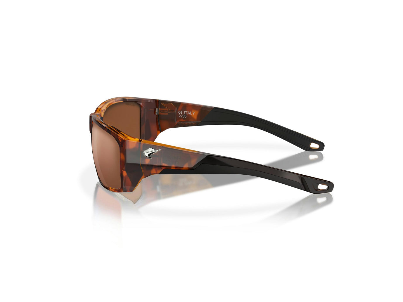 Fin-Nor Sunglasses Flybridge Matte Sienna Tortoise Copper Polycarbonate Lens