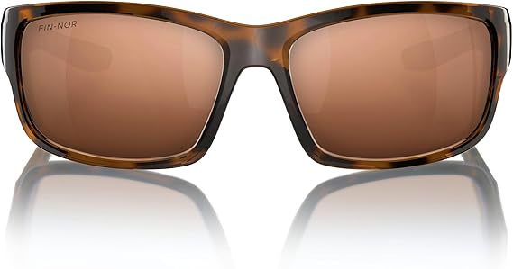 Fin-Nor Sunglasses RT Shiny Java Tort Copper Polarized Poly Lens