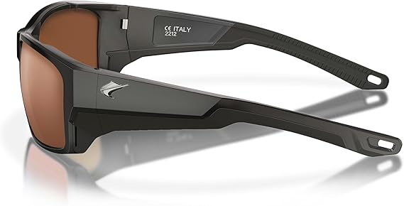 Fin-Nor Sunglasses Backdown Matte Black Copper Polarized Poly Lens