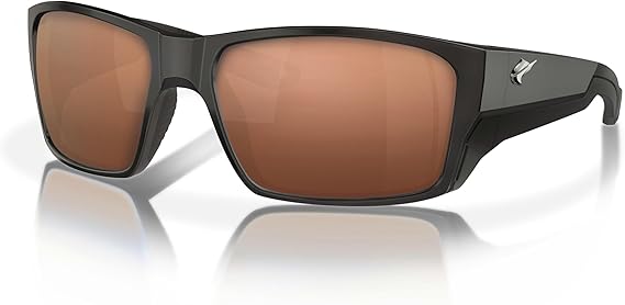 Fin-Nor Sunglasses Backdown Matte Black Copper Polarized Poly Lens