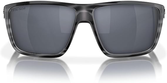 Fin-Nor Sunglasses Popper Matte Smoke Stripe Grey Poly Polarized Lens