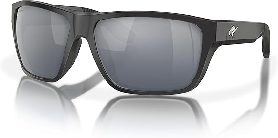 Fin-Nor Sunglasses Sportfisher Matte Black Silver Mirror Glass Polarized Lens