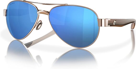 Fin-Nor Sunglasses Surf Candy Gold-Amber / Blue Mirror Polarized Lens