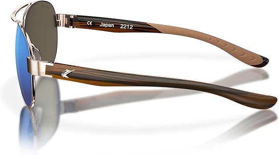 Fin-Nor Sunglasses Surf Candy Gold-Amber / Blue Mirror Polarized Lens