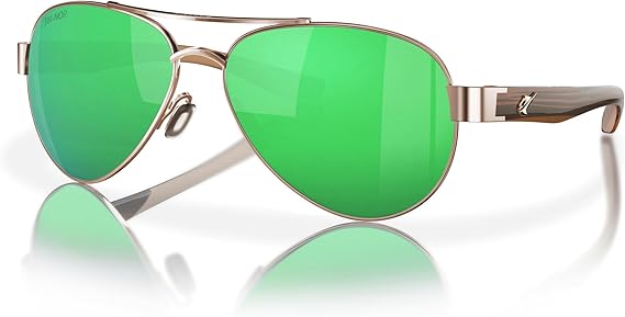 Fin-Nor Sunglasses Surf Candy Rose Gold-Amber / Green Mirror Polarized Poly Lens