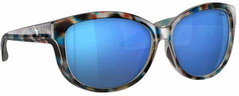Fin-Nor Sunglasses Tillies Bank Flats Pool Tort Blue Mirror Polarized Poly Lens
