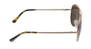 Peepers Eyewear Ultraviolet Gold Aviator Polarized Sunglasses