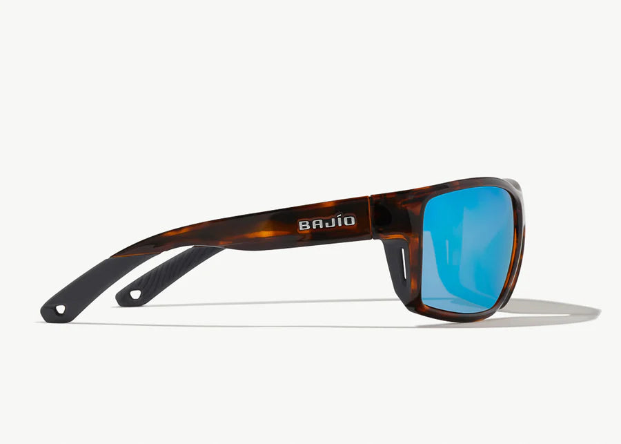 Bajio Sunglasses Bales Beach Brown Tortoise Gloss Blue Polycarbonate Lens