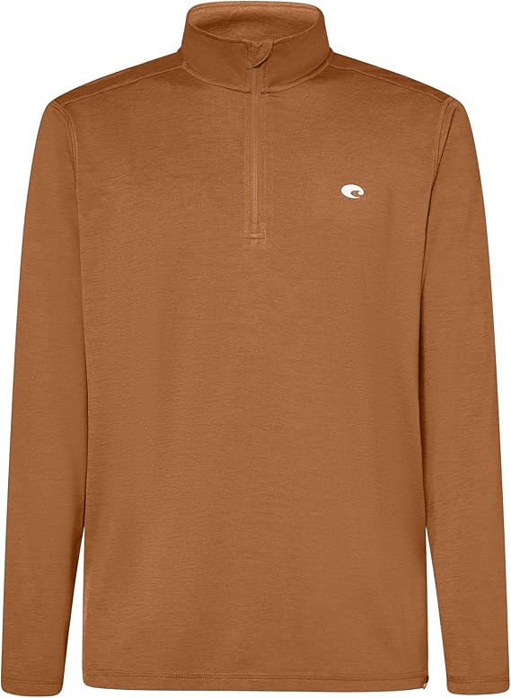 Costa Men's Voyager Quarter-Zip Pullover Rust Heather