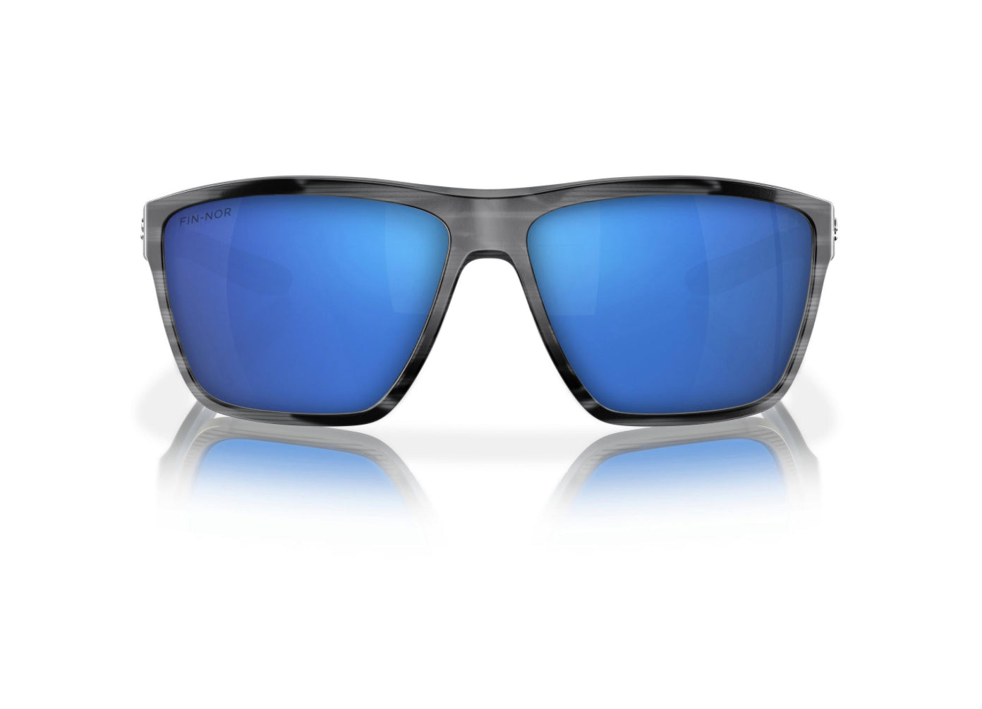Fin-Nor Big Pine Matte Smoke Stripe Blue Mirror Glass Lens