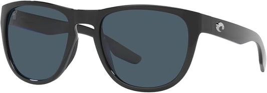 Costa Del Mar Irie Shiny Black / Grey Polarized Poly Lens