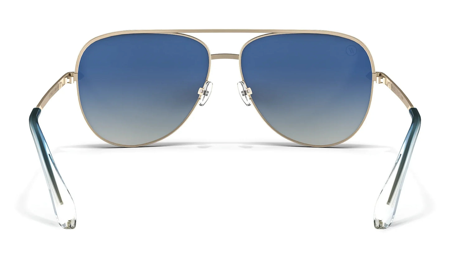 Blenders Eyewear Shadow Matte Gold / Blue Gradient Polarized Lens