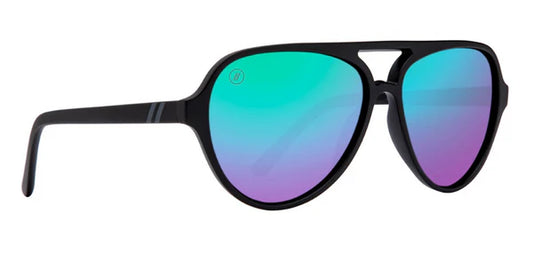 Blenders Sunglasses: Skyway / Magic Roy Black with Polarized Blue Rainbow Gradient Lens