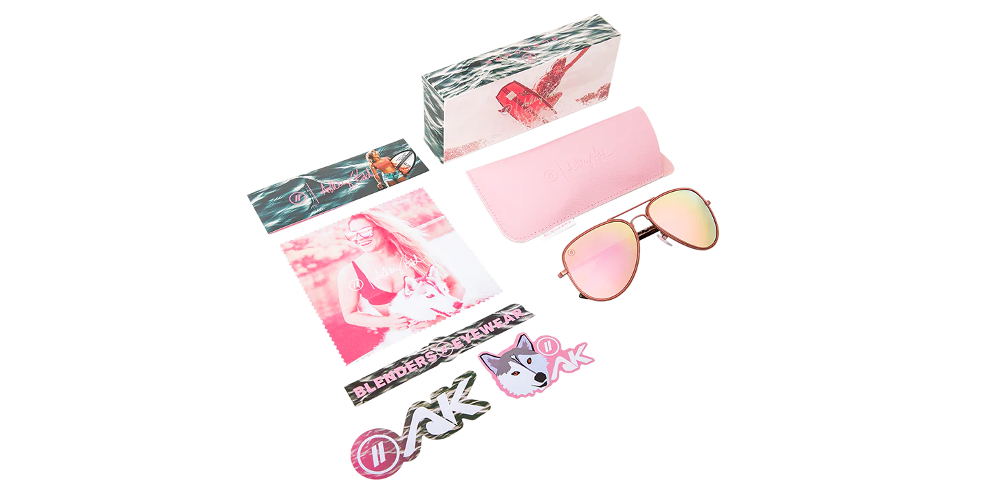 Blenders Eyewear A Series Ashley Kidd Rose Mirrored Polarized Lens