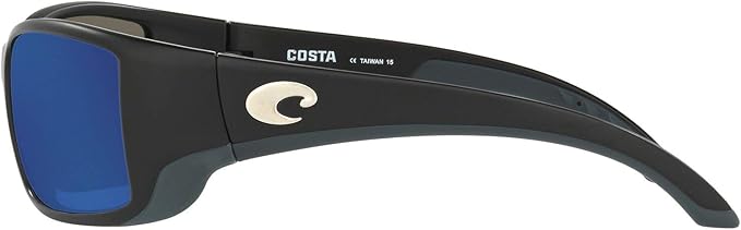 Costa Del Mar Blackfin Matte Black / Blue Mirror Polarized Poly Lens