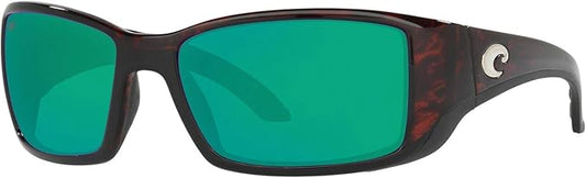 Costa Del Mar Blackfin Tortoise / Green Mirror Polarized Poly Lens