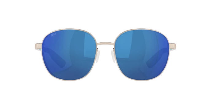 Costa Del Mar Egret Brushed Silver  / Blue Mirror Poly Polarized Lens