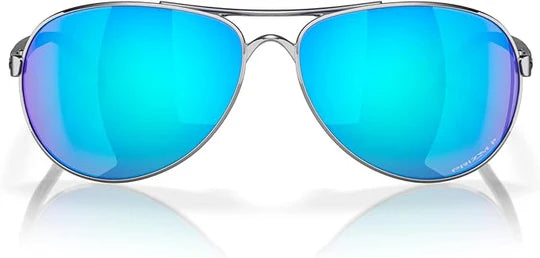 Oakley Sunglasses Feedback OO4079-3359 Polished Chrome Prizm Sapphire Polarized Lens