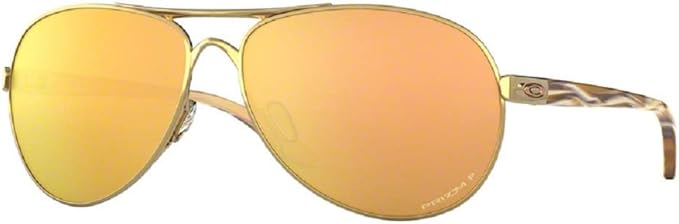 Oakley Sunglasses Feedback OO4079-3759 Polished Gold Prizm Rose Gold Polarized Lens