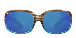 Costa Del Mar Gannet Shiny Wahoo / Blue Mirror Poly Polarized Lens