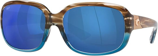 Costa Del Mar Gannet Shiny Wahoo / Blue Mirror Poly Polarized Lens