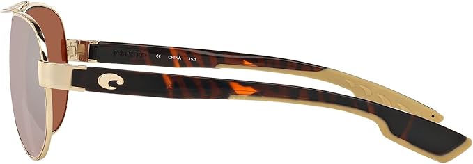 Costa Del Mar Loreto Rose Gold / Copper Silver Mirror Polarized Poly Lens