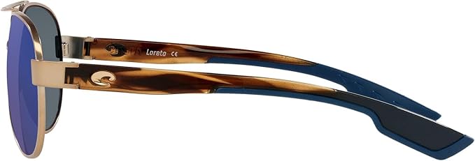 Costa Del Mar Loreto Rose Gold / Blue Mirror Polarized Poly Lens