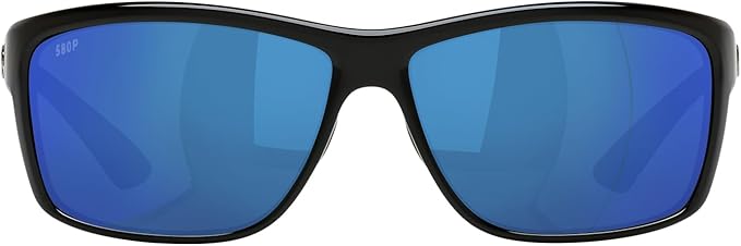 Costa Del Mar Mag Bay / Shiny Black / Blue Mirror Poly Lens