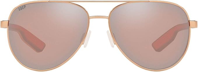 Costa Del Mar Peli Rose Gold / Copper Silver Mirror Polarized Poly Lens