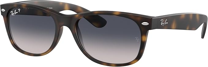 Ray-Ray-Ban Sunglasses RB2132 865/78 New Wayfarer Rubber Havana Blue Gradient Polarized Lens