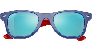 Ray-Ban Sunglasses RJ9066S 7083/87 Junior Wayfarer Blue/Red Blue Mirror Lens