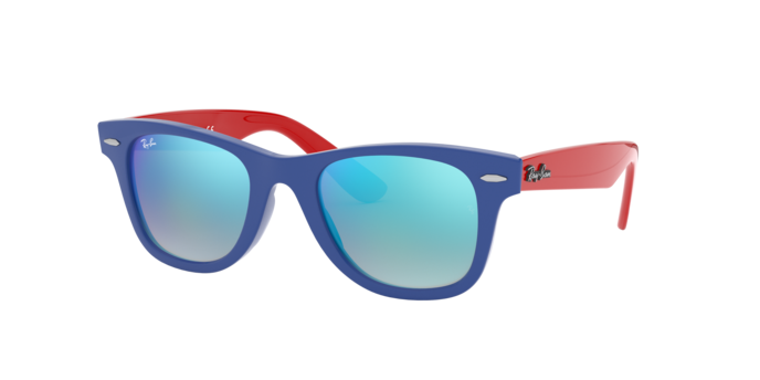 Ray-Ban Sunglasses RJ9066S 7083/87 Junior Wayfarer Blue/Red Blue Mirror Lens