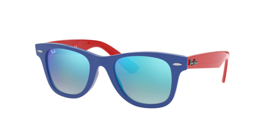 Ray-Ban Sunglasses RJ9066S 7083/87 Junior Wayfarer Blue/Red Blue Mirror Lens