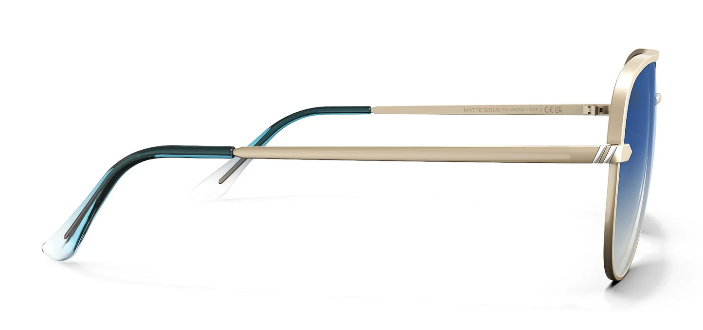 Blenders Eyewear Shadow Matte Gold / Blue Gradient Polarized Lens